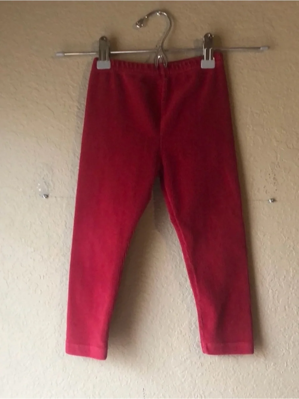 Gymboree Pants Girls Vintage Y2K Leggings Elastic Waist Red Corduroy Small 3 Yrs